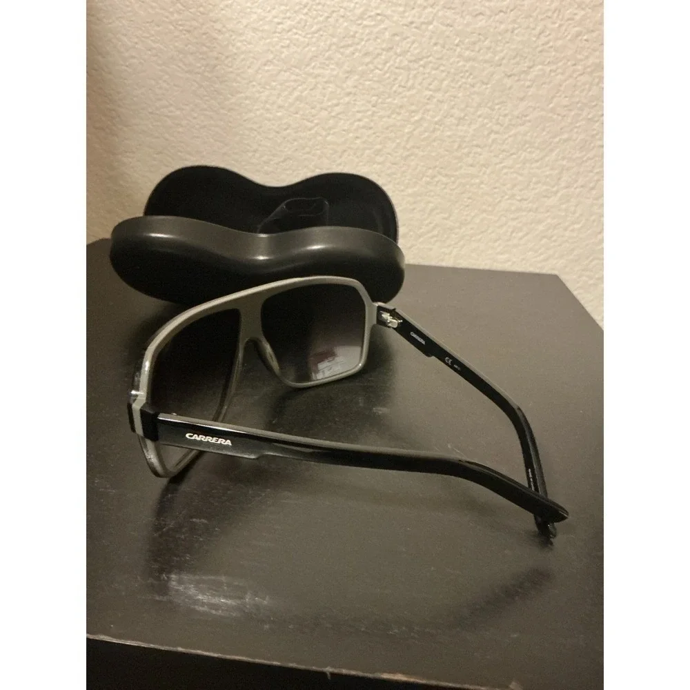Carrera 27 Oversize Aviator Sunglasses Black Grey Gradient Lens 62-10-130 Unisex